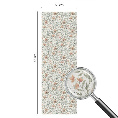 Decorative window film stained glass design Floral pattern