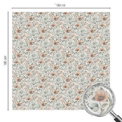 Decorative window film stained glass design Floral pattern