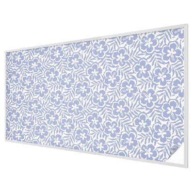 Frosted window film with stained glass pattern Hibiscus flowers