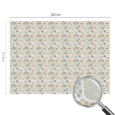 Coloured glass film for windows An idyllic village