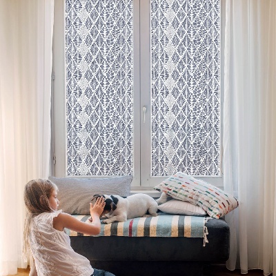 Coloured glass film for windows Patterned leaves