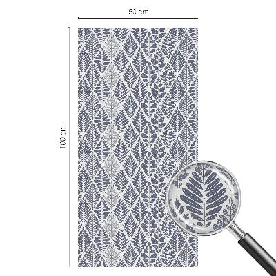 Coloured glass film for windows Patterned leaves