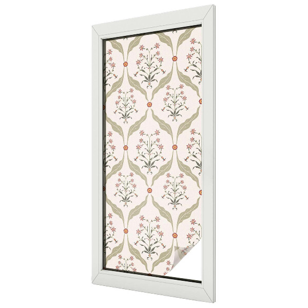 Decorative window film stained glass design Floral pattern