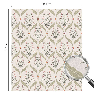 Decorative window film stained glass design Floral pattern