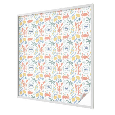 Patterned window film stained glass Nautical motifs