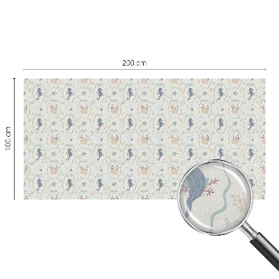 Patterned window film stained glass Seahorses