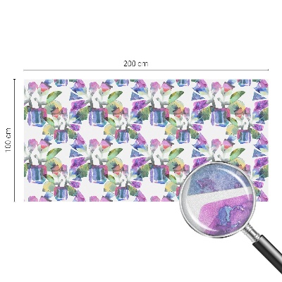 Frosted window film with stained glass pattern Colorful abstraction