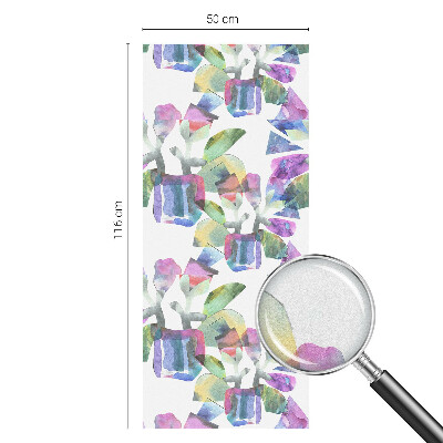 Frosted window film with stained glass pattern Colorful abstraction