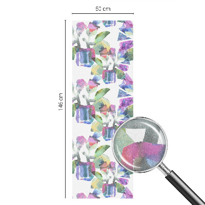 Frosted window film with stained glass pattern Colorful abstraction