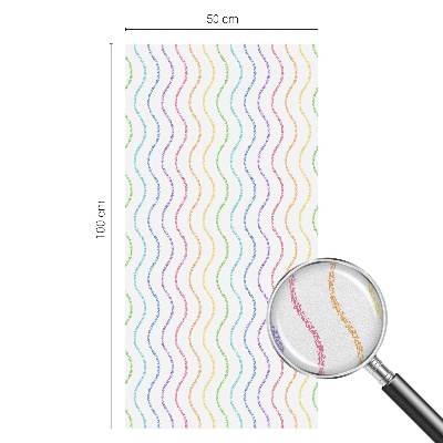 Decorative window film stained glass design Rainbow lines