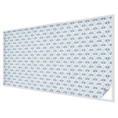 Privacy window film stained glass effect Blue palm trees