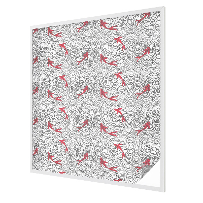 Decorative window film stained glass design Wavy pattern