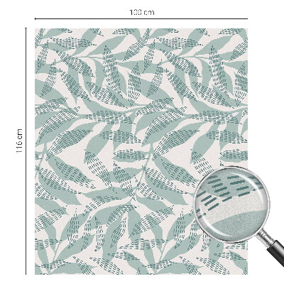 Privacy window film stained glass effect Green leaves