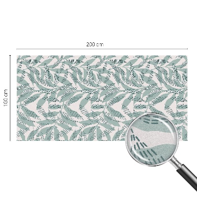 Privacy window film stained glass effect Green leaves