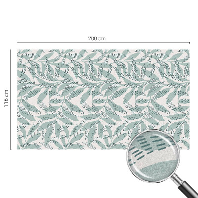 Privacy window film stained glass effect Green leaves