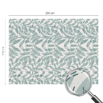 Privacy window film stained glass effect Green leaves