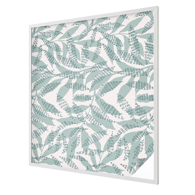 Privacy window film stained glass effect Green leaves