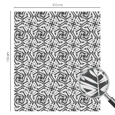 Coloured glass film for windows Geometric leaves