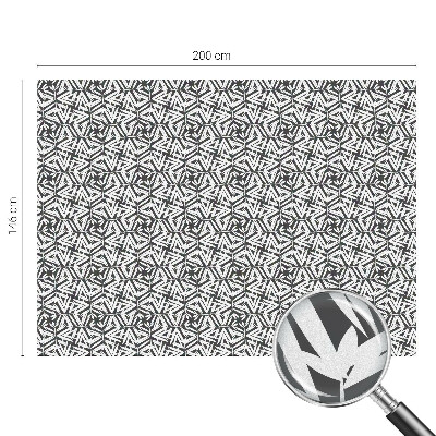 Coloured glass film for windows Geometric leaves