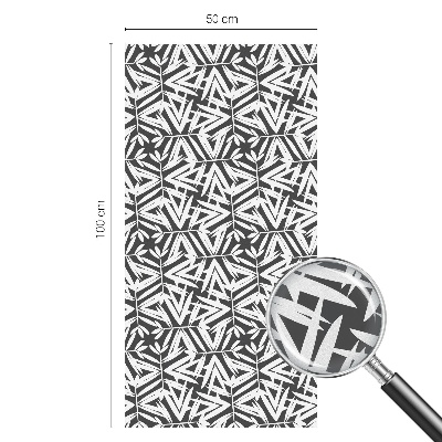 Coloured glass film for windows Geometric leaves