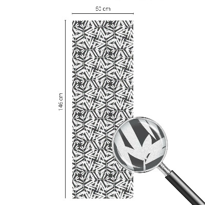 Coloured glass film for windows Geometric leaves