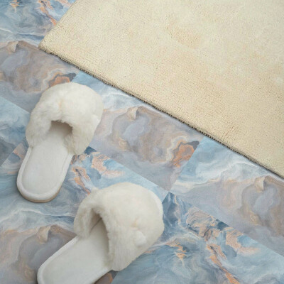 Self adhesive vinyl floor tiles Abstract wave motif
