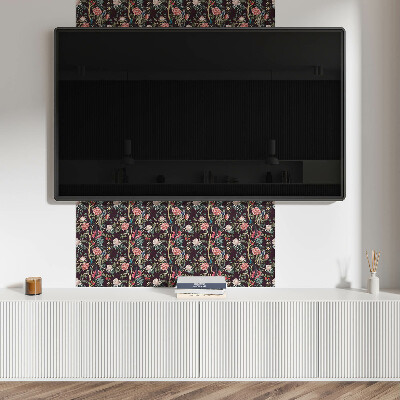 Self adhesive vinyl floor tiles Floral motif with birds