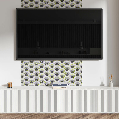 Pvc wall panels Moving arches in a wavy style