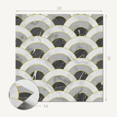 Pvc wall panels Moving arches in a wavy style