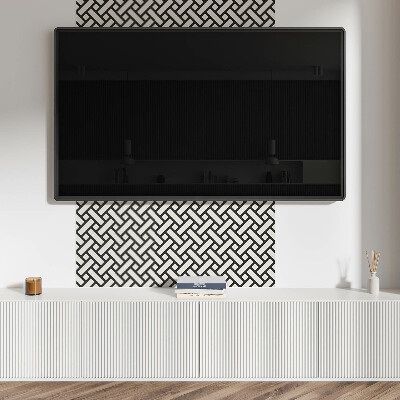 Self adhesive vinyl floor tiles Geometric weaves in a unique style