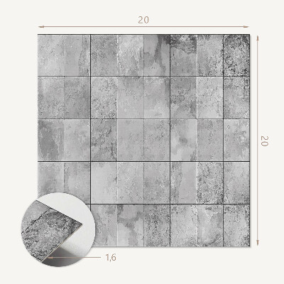 Self adhesive vinyl floor tiles Mosaic pattern with tile details