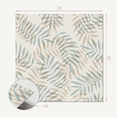 Vinyl tiles Delicate leaf motif