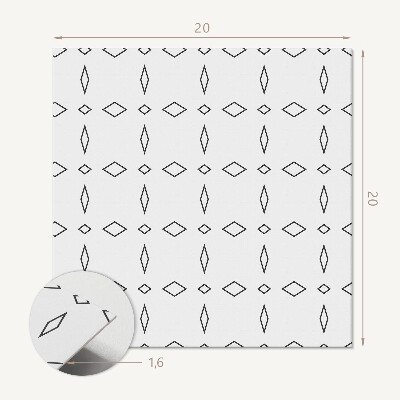 Self adhesive vinyl floor tiles Geometric style rhombus pattern