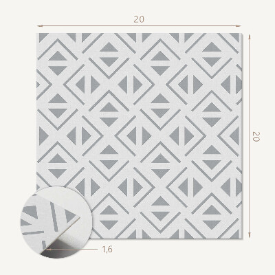 Self adhesive vinyl floor tiles Geometric pattern in squares