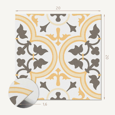 Self adhesive vinyl floor tiles Vegetation