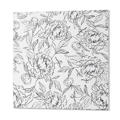 Pvc wall panels Flower motif with delicate leaves