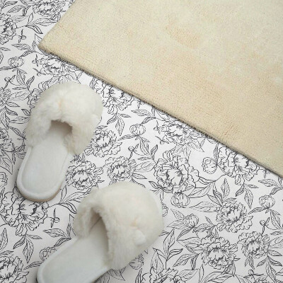 Pvc wall panels Flower motif with delicate leaves