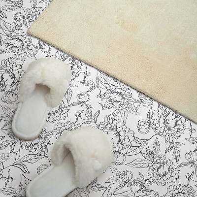 Pvc wall panels Flower motif with delicate leaves