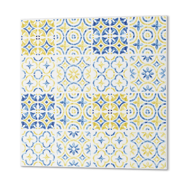 Self adhesive vinyl floor tiles Ornamental mosaic composition