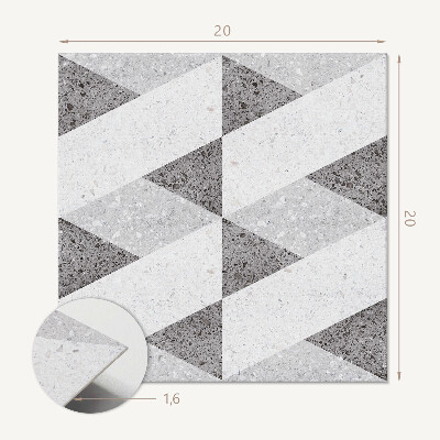 Vinyl tiles Geometric combinations in contrasts