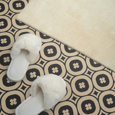 Self adhesive vinyl floor tiles Square motifs in a geometric style