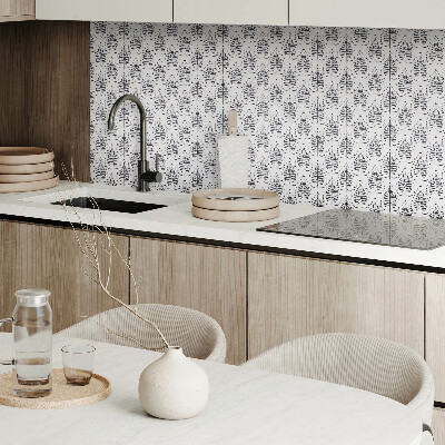 Self adhesive vinyl floor tiles Rhythmic leafy motifs