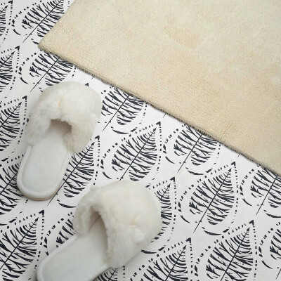 Self adhesive vinyl floor tiles Rhythmic leafy motifs