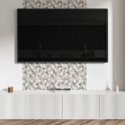 Pvc wall panels Shapes in a mosaic full of colors