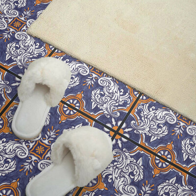 Self adhesive vinyl floor tiles Floral patterns with details