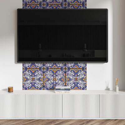 Self adhesive vinyl floor tiles Floral patterns with details