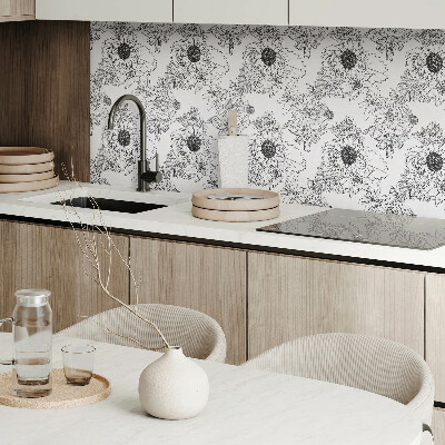 Vinyl tiles Lines with a floral motif