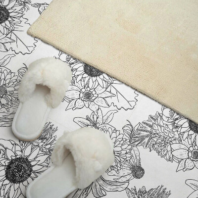Vinyl tiles Lines with a floral motif