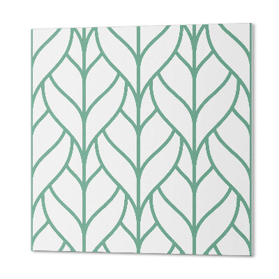 Self adhesive vinyl floor tiles Symmetrical leafy patterns