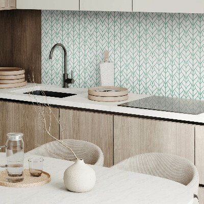 Self adhesive vinyl floor tiles Symmetrical leafy patterns